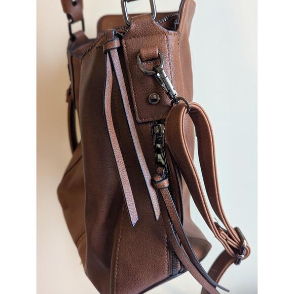 Realer Women Large Brown Crossbody Handbag - Picture 5 of 11